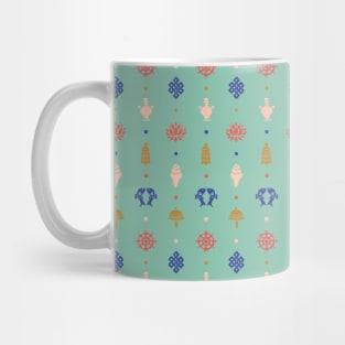 8 Auspicious Symbols (pattern) - Lotus Pink Mug